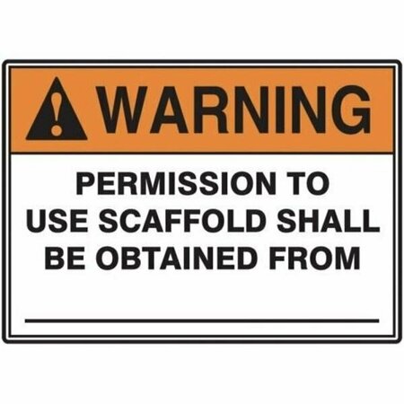 ANSI WARNING Safety Sign PERMISSION MRRT315XV